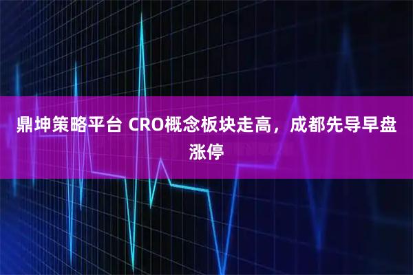 鼎坤策略平台 CRO概念板块走高，成都先导早盘涨停