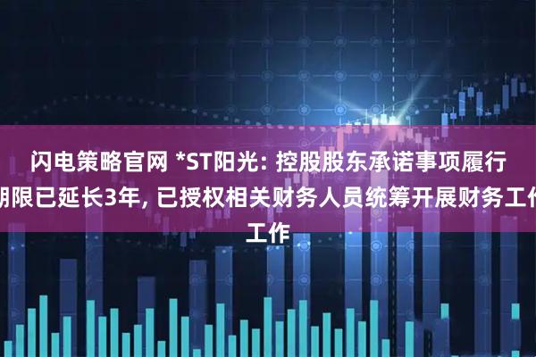 闪电策略官网 *ST阳光: 控股股东承诺事项履行期限已延长3年, 已授权相关财务人员统筹开展财务工作